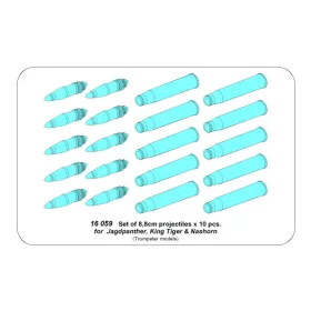   Aber Models - Set of 8,8cm projectiles for Jagdpanther King Tiger & Nashorn