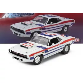 Acmemodels - PLYMOUTH HEMI CUDA COUPE 1970 WHITE RED BLUE
