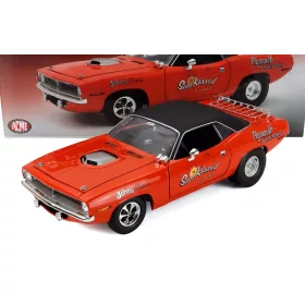   Acmemodels - PLYMOUTH BARRACUDA HEMI SUN KISSED CUDA 1970 ORANGE BLACK