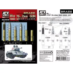 Afv-Club - Ru 76.2mm Gun AMMO Set (Brass)