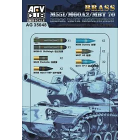 Afv-Club - M551/M60A2/MBT 70 152mm Ammunition Brass
