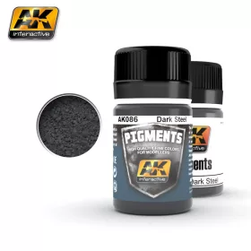 AK-Interactive - AK086 DARK STEEL  (35 ml) - Pigment Colors