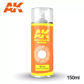   AK-Interactive - AK1018 Microfiller Primer - Spray 150 ml (Includes 2 nozzles)