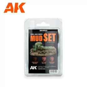 AK-Interactive - Mud Set - Liquid Pigment (3 Ref)