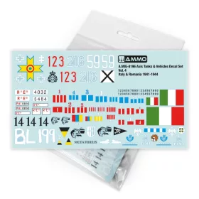   AMMO by MIG Jimenez - Axis Tanks&Vehicles Decal Set Vol. 4-Italy&Romania
