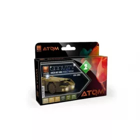   AMMO by MIG Jimenez - ATOM Gravity Set 1 - Green and Sand - 6x 20ml