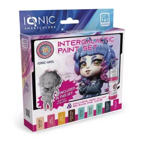   AMMO by MIG Jimenez - IONIC Intergalactic Paint Neko Galaxy Set - 9 Ionic Smart acrylic colors + 1 exclusive chibi from Ne