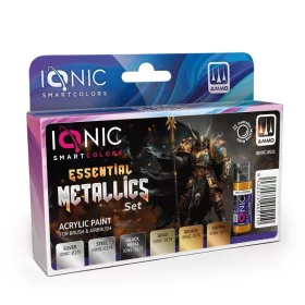   AMMO by MIG Jimenez - IONIC Essential Metallics Set - 6 Ionic Smart acrylic colors
