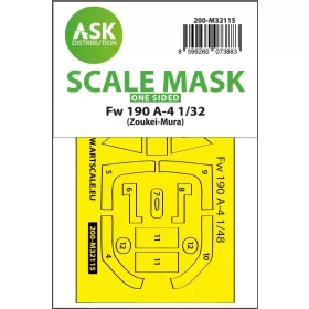   Art Scale - 1/32 Fw 190A-4 one-sided express fit mask for Zoukei-Mura