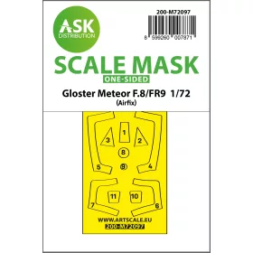   Art Scale - 1/72 Gloster Meteor F.8/F9 one-sided fit express mask for Airfix