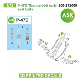 Art Scale - 1/72 P-47D seat belts - 3D printed decals by ASK