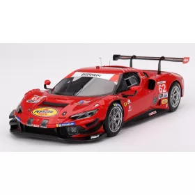   Bbr-Models - FERRARI 296 GT3 3.0L TWIN TURBO V6 TEAM RISI COMPETIZIONE N 62 24h DAYTONA 2023 ALESSANDRO PIERGUIDI - DAVIDE RIGON - DANIEL SERRA - JAMES CALADO RED