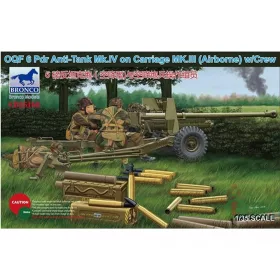   Bronco Models - OQF 6 PDR Anti-Tank Mk.IV on Carriage MK.III(Airborna) w/Crew
