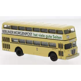   Brekina - B ssing D2U Doppeldecker  1960  BVG - Berliner Morgenpost  1:87