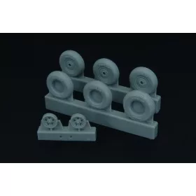 Brengun - Spitfire 5 spoke wheels set (3 types of tires)