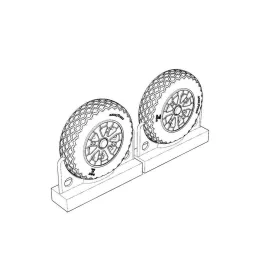 Brengun - F4U Corsair Cross Thread Wheels set