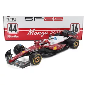   Burago - Ferrari SF-25 #16 C. Leclerc Formula 1 Monza Italy Gp 2025 - with driver figure - Bburago