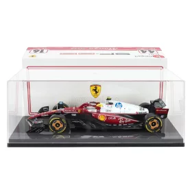   Burago - Ferrari SF-25 #44 L. Hamilton Formula 1 Monza Italy Gp 2025 - with driver figure and showcase - Bburago