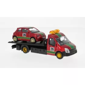 Burago - Fiat 500e rot/Dekor #26