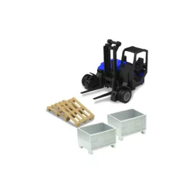 Burago - Gabelstapler  blau/schwarz  1:43