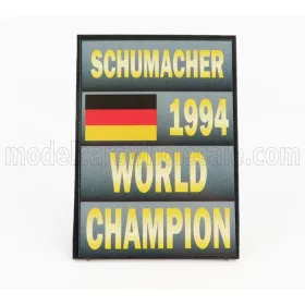   Cartrix - ACCESSORIES F1  WORLD CHAMPION PLATE PIT BOARD - BENETTON B194 FORD MILD SEVEN N 5 SEASON 1994 MICHAEL SCHUMACHER GREY BLACK YELLOW