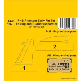   CMK - F-4B Phantom Early Fin Tip Fairing and Rudder (separate)