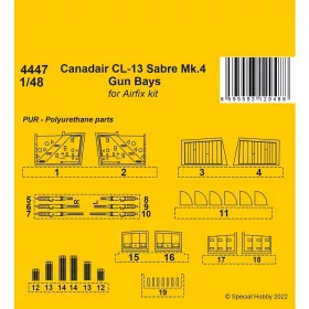   CMK - Canadair CL-13 Sabre Mk.4 Gun Bays 1/48 / for Airfix kit
