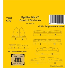 CMK - Spitfire Mk.VC Control Surfaces / for Airfix kit