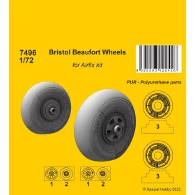 CMK - Bristol Beaufort Wheels 1/72 / for Airfix kit