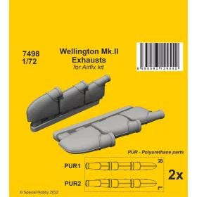 CMK - Wellington Mk.II Exhausts 1/72 / for Airfix kit