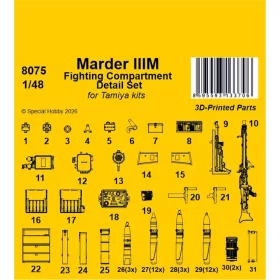 CMK - Marder IIIM Fighting Compartment Detail Set for Tamiya
