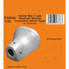   CMK - Hetzer Mid + Late ‘Saukopf’ Mantlet Correction (Short Type) for Takom
