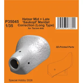   CMK - Hetzer Mid + Late ‘Saukopf’ Mantlet Correction (Long Type) for Takom
