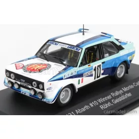   Cmr - Fiat 131 Abarth Team Fiat Italia N 10 Winner Rally Montecarlo 1980 W.Rohrl - C.Geistdorfer White 2 Tone Blue