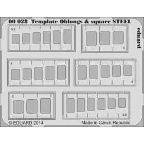 Eduard - Template Oblongs and Square Steel