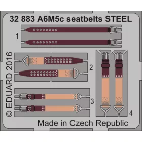Eduard - A6M5C Seatbelts Steel for Hasegawa