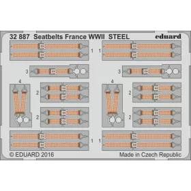 Eduard - Seatbelts France WWII Steel