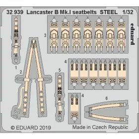 Eduard - Lancaster B Mk.I Seatbelts Steel for Hk Model