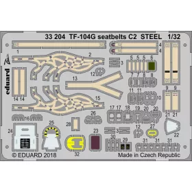 Eduard - Tf-104G Seatbelts C2 Steel for Italeri