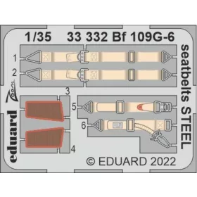 Eduard - Bf 109G-6 seatbelts STEEL