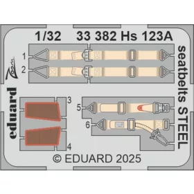 Eduard - Hs 123A seatbelts STEEL  1/32 for ICM