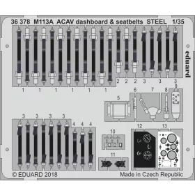 Eduard - M113A ACAV dashboard   seatbelts STEEL for AFV Club