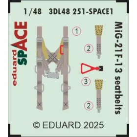 Eduard - MiG-21F-13 seatbelts SPACE 1/48 for Eduard