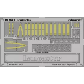 Eduard - Lancaster seatbelts for Tamiya