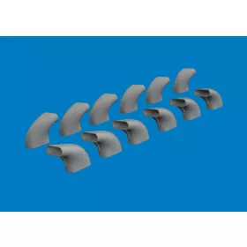 Eduard - Bf 109G-5/6 exhaust stacks PRINT for Airfix