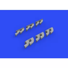 Eduard - P-40 exhaust stacks fishtail f.Hasegawa
