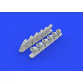 Eduard - P-40B exhaust stacks for Airfix