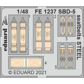 Eduard - Sbd-5 Seatbelts Steel  For Revell