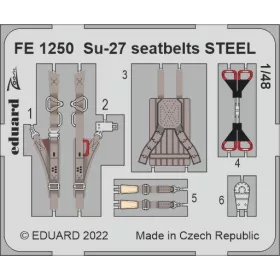 Eduard - Su-27 Seatbelts Steel For Great Wall Hobby