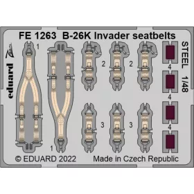 Eduard - B-26K Invader seatbelts STEEL for ICM